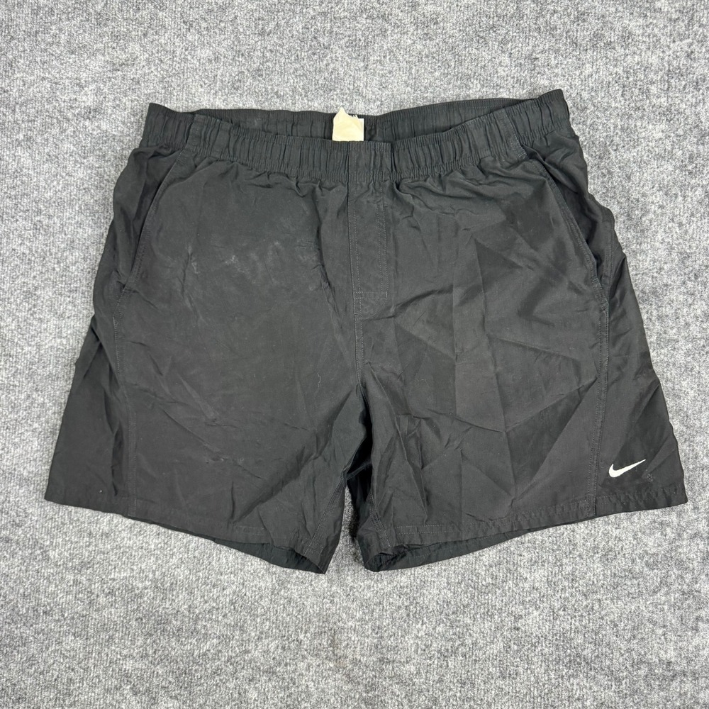 Nike Athletic Shorts Mens Size L Black Running Mesh Lined Gym Pockets Swoosh